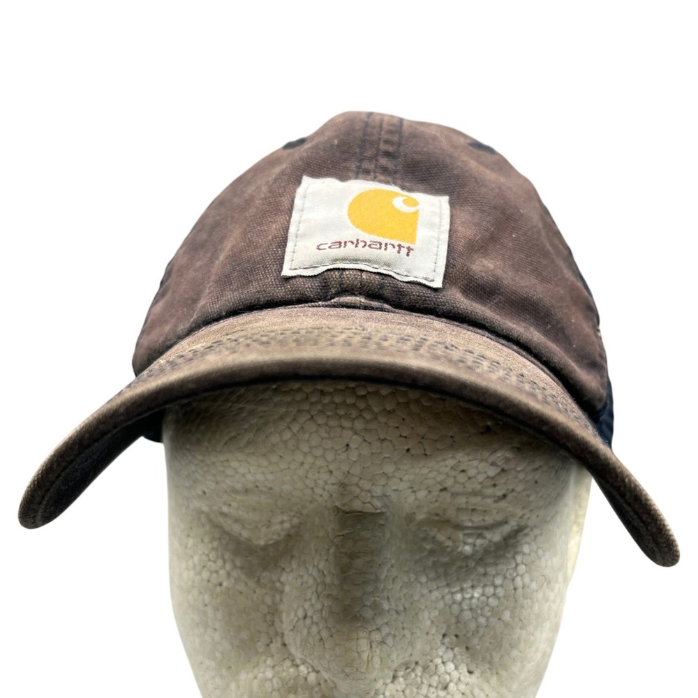 Carhartt Trucker Hat Mens OS Mesh Back Snapback Rugged Workwear Distressed Cap